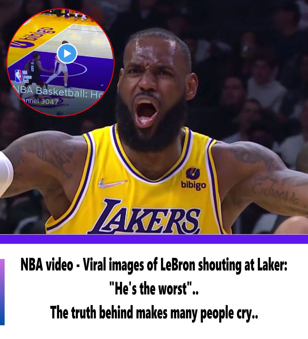 NBA video - Viral images of LeBron shouting at Laker: 