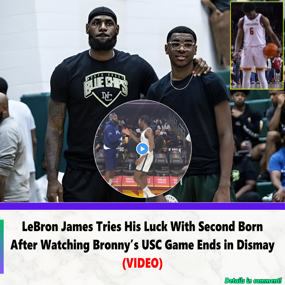 LeBron James Tries His Luck With Second Born After Watching Bronny’s ...