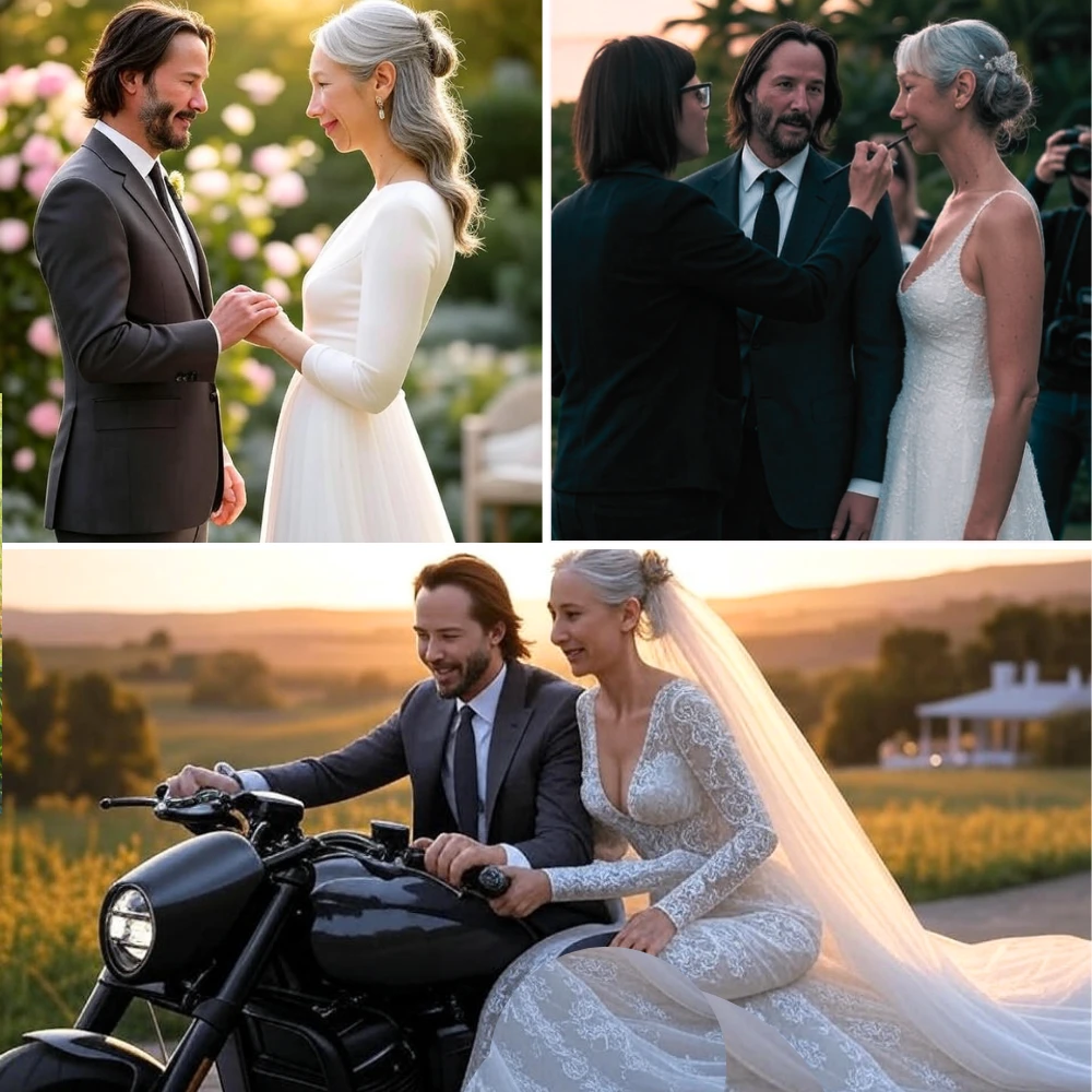 Keanu’s Rare Wedding Pics with Alexandra Grant Wow Fans with a Billion
