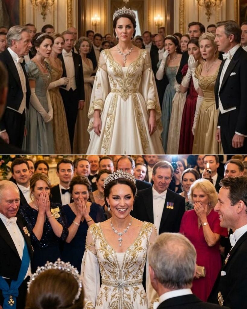 “The Night She Became Queen”: Kate Middleton’s White Gown and Queen’s ...